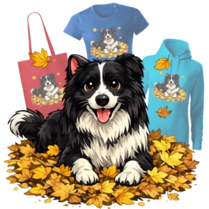 Potisk Borderka v listí