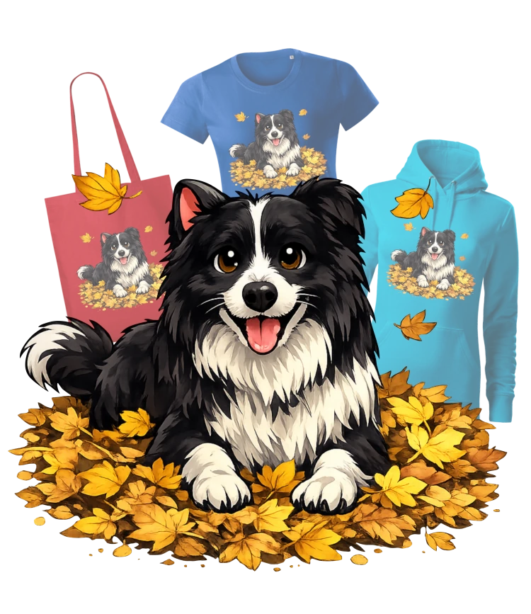 Potisk Borderka v listí